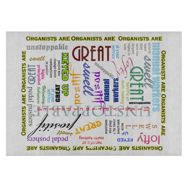 Organisten sind alles Schneidebrett (Vorderseite)