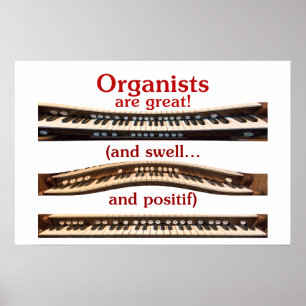 Organisten sind ein großes Plakat