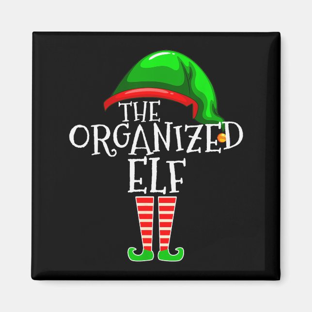 Organized Elf Group Matching Family Christmas  Magnet (Vorne)