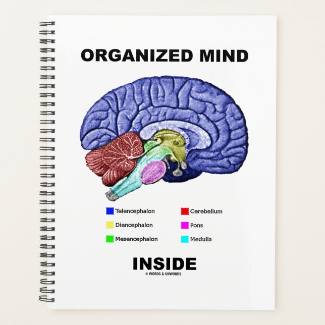 Organized Mind Inside Anatomical Brain Humor Planer (Vorderseite)