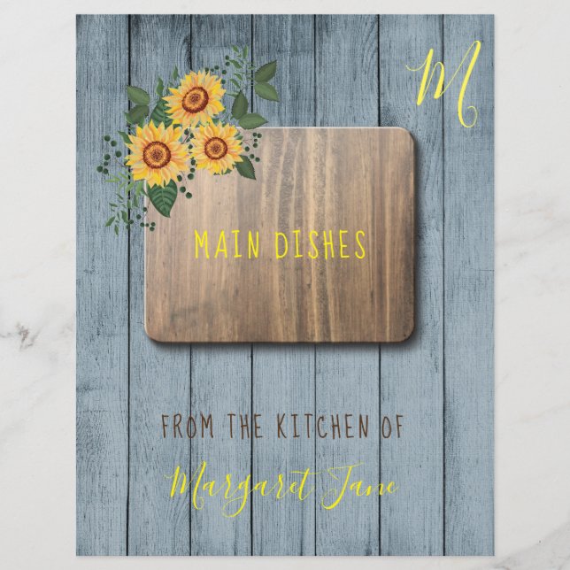 Organizer für rustikale Blumenrezepte (Vorderseite)