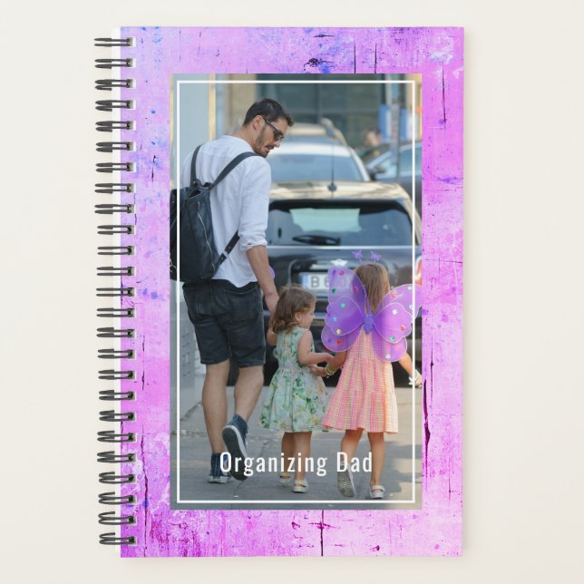 Organizing Dad Of Girls Personalized Photo Planer (Vorderseite)