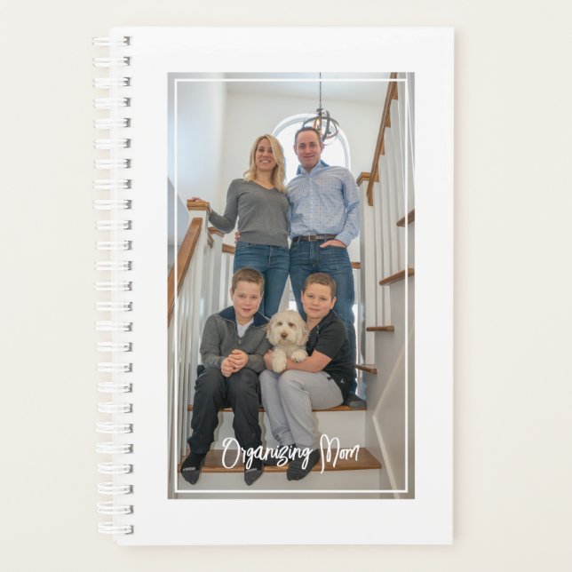 Organizing Mom Photo Personalized White Planer (Vorderseite)