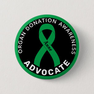 Organspende Advocate Ribbon Black Button