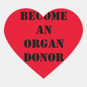 Organspende-Aufkleber Herz-Aufkleber