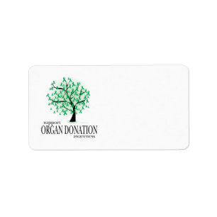 Organspende-Baum Adressaufkleber