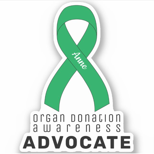 Organspende - Bewusstsein des Advocate Vinyl Stick Aufkleber (Vorderseite)