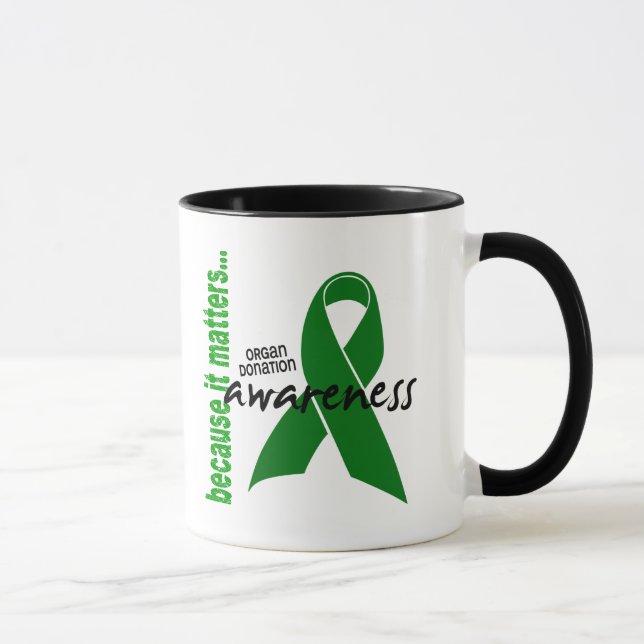 Organspende-Bewusstsein Tasse (Rechts)