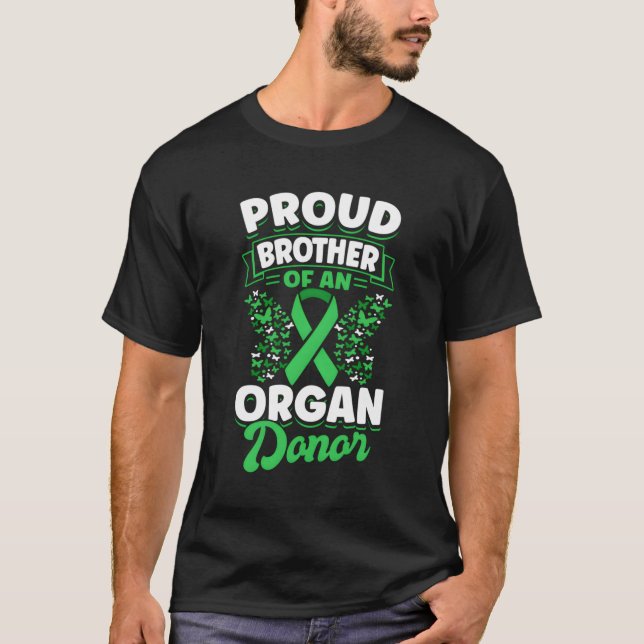 Organspende Grüner Schleifer aus einem oder T-Shirt (Vorderseite)