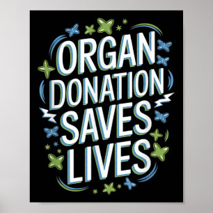 Organspende Rette Lebenszeit durch nationale Spend Poster