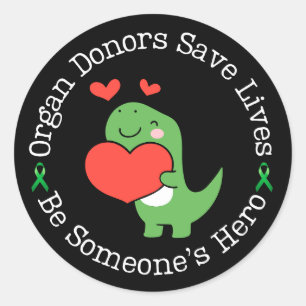 Organspender-Bewusstsein für heldenhafte Spender Runder Aufkleber