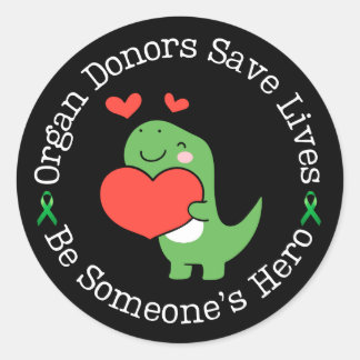 Organspender-Bewusstsein für heldenhafte Spender Runder Aufkleber