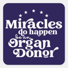Organspender-Bewusstsein Wunder Quadratischer Aufkleber