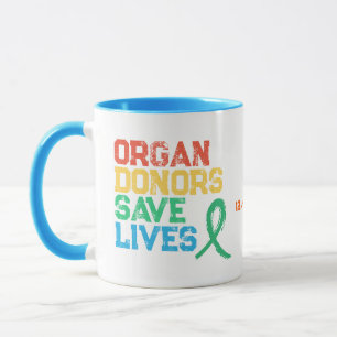 Organspender farblich angepasster Design-Kaffee Tasse