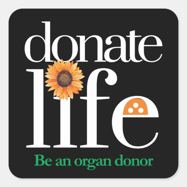 Organspender Lebensspende Aufkleber (Vorderseite)