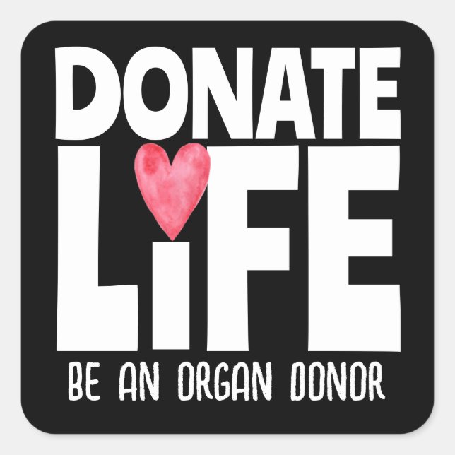 Organspender Lebensspende Aufkleber (Vorderseite)