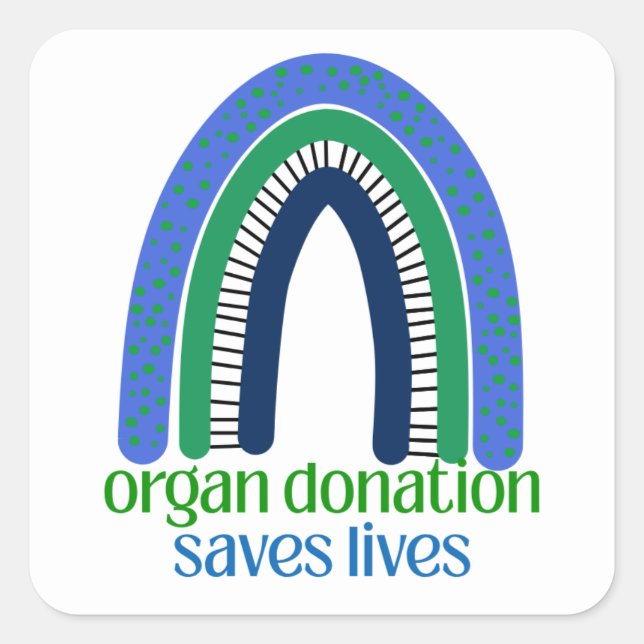 Organspender retten Leben Aufkleber (Vorderseite)