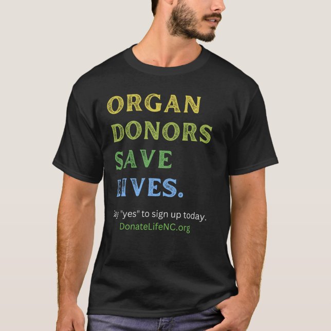 ORGANSPENDER RETTETE LEBEN - SCHWARZ FÜR MÄNNER T-Shirt (Vorderseite)