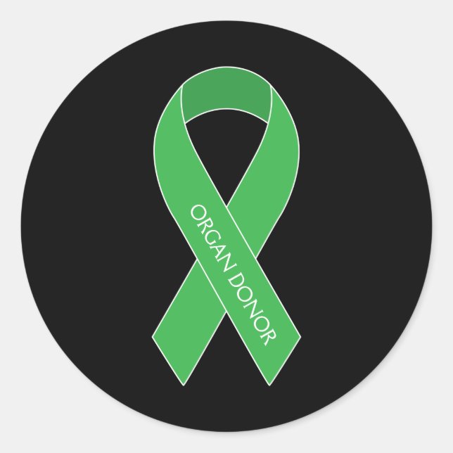 Organspender Runder Aufkleber (Vorderseite)