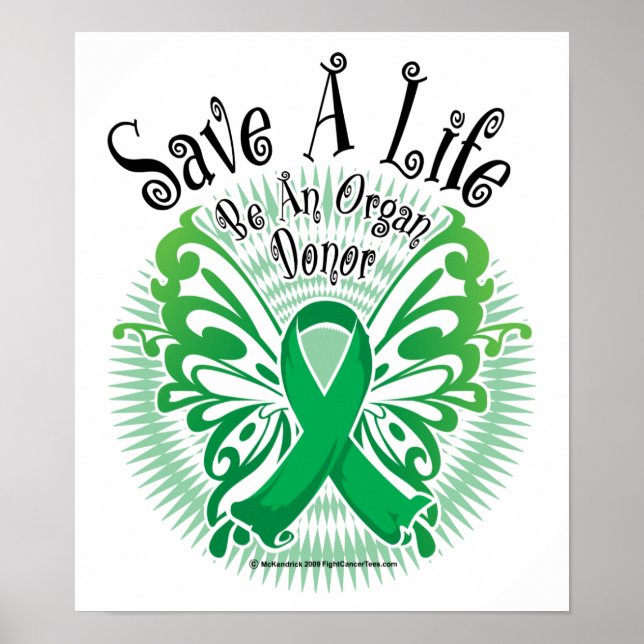 Organspender Schmetterling 3 Poster (Vorne)