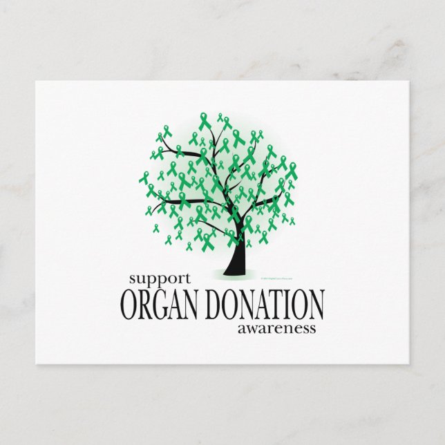 Organspenderbaum Postkarte (Vorderseite)