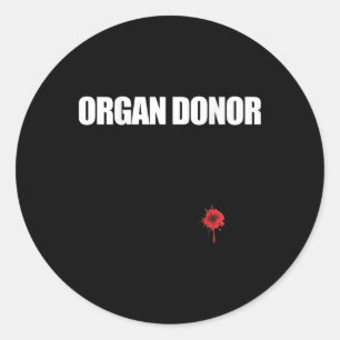 Organspenderspende Blut-Wunde Niere Meme auf Byck  Runder Aufkleber