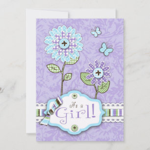 Organza Blume Einladungskarte Lav Einladung