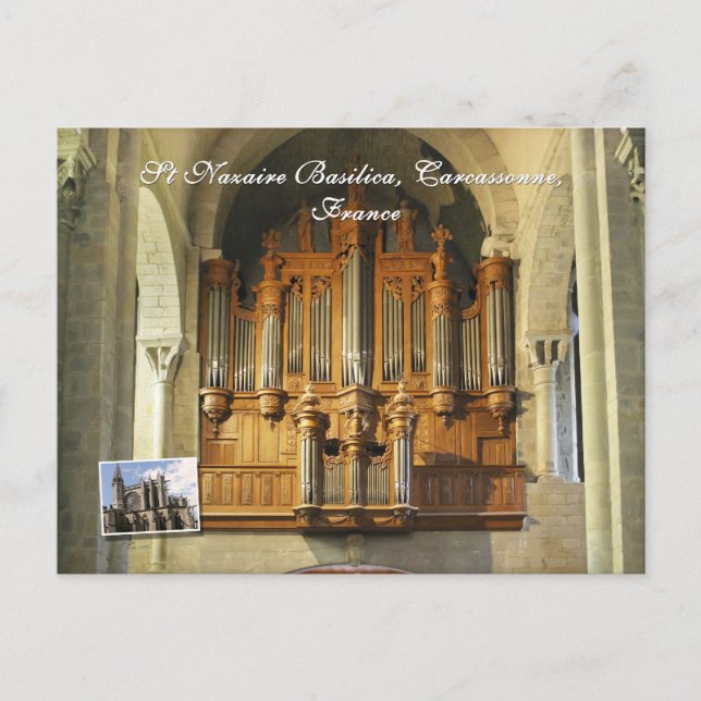 Orgel Carcassonne Postkarte (Vorderseite)