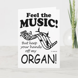 Orgel fühlen die Musik Karte