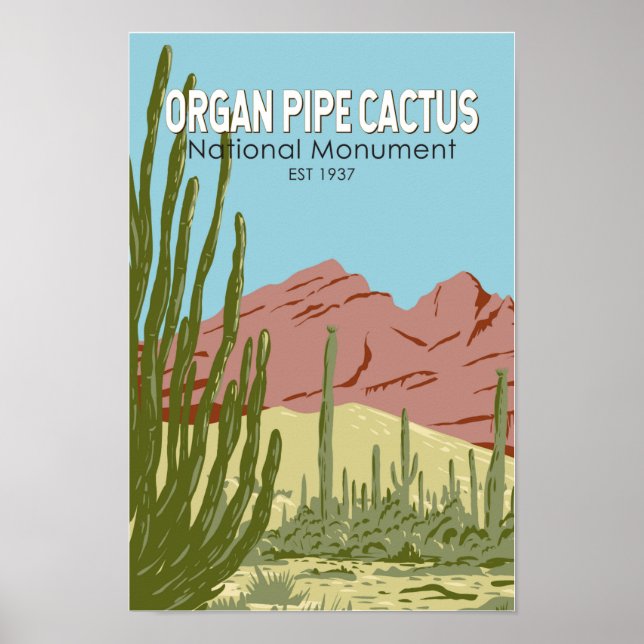 Orgel Pipe Cactus National Monument Arizona Poster (Vorne)