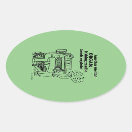 Orgel Zombie Explosion Oval Sticker