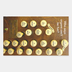 Orgelaufkleber Rechteckiger Aufkleber