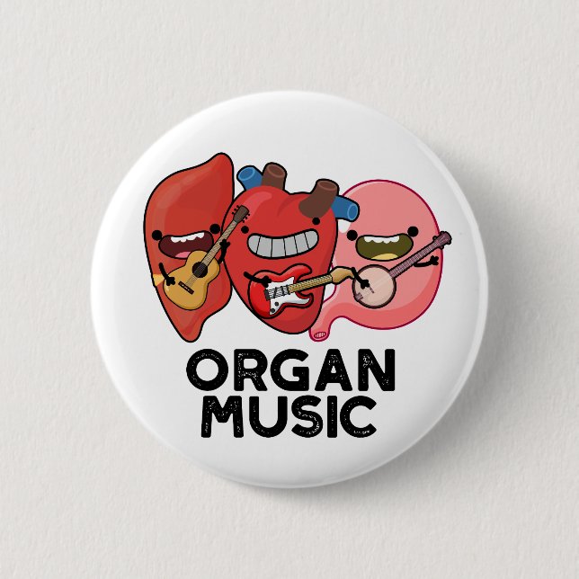 Orgelmusik Funny Anatomy Body Parts Pun Button (Vorderseite)
