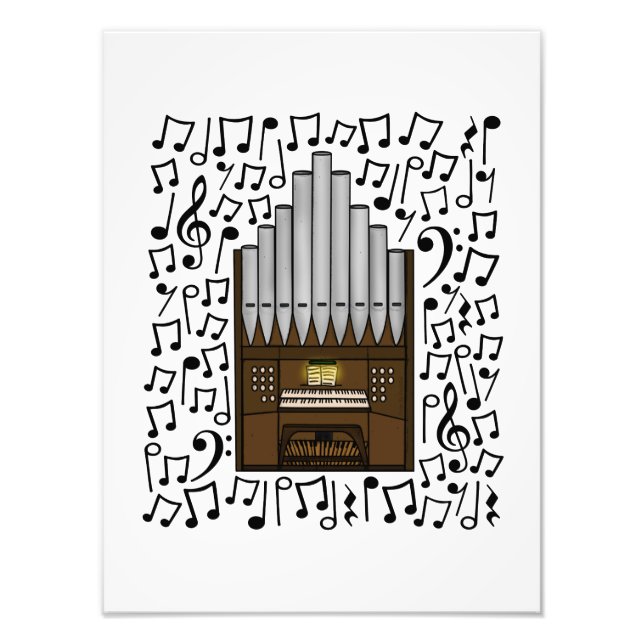 Orgelmusik Organist Musiker Fotodruck (Vorne)