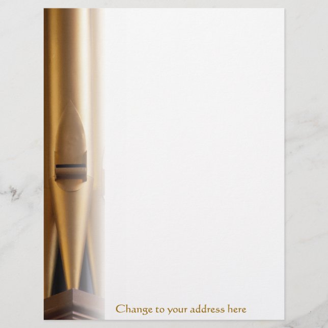 Orgelpfeifebriefkopf mit Adresse Briefkopf (Vorderseite)