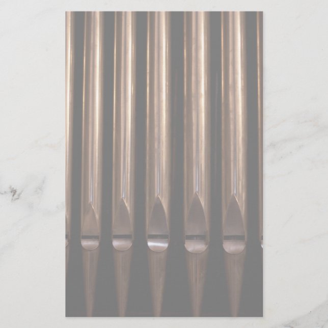 Orgelpfeifen Briefpapier (Vorderseite)