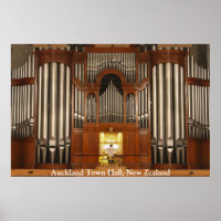 Orgelposter der Auckland Tower Hall