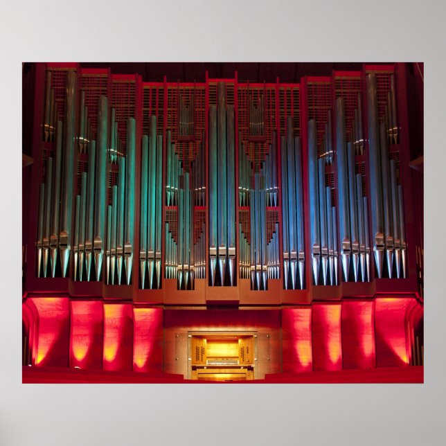 Orgelposter der Christchurch Town Hall ohne Titel Poster (Vorne)