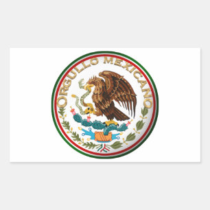 Orgullo Mexicano (Adler aus mexikanischer Flagge) Rechteckiger Aufkleber