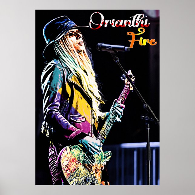 Orianthi Fire Guitar Poster (Vorne)