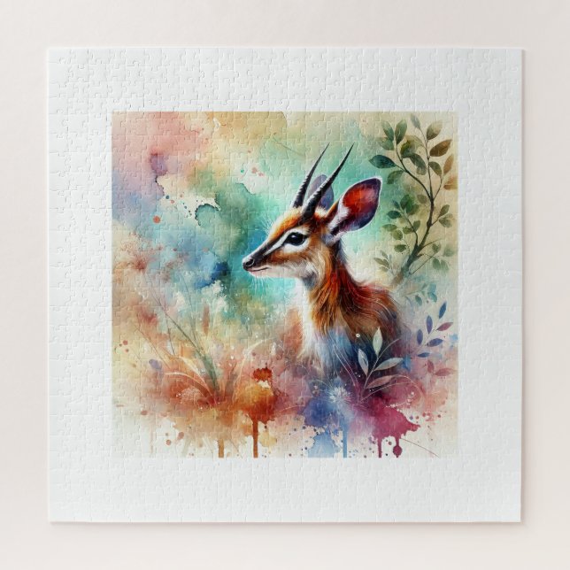 Oribi in watercolor 170724AREF144 - Watercolor Puzzle (Vertikal)