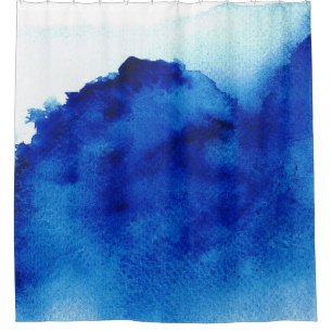 Orient Accent Watercolor Blue Duschvorhang