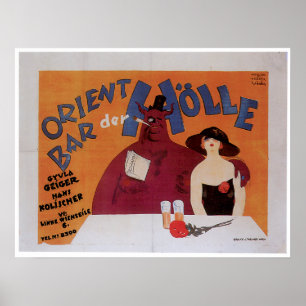 Orient-Bar-Vintage Nahrungsmittelanzeigen-Kunst Poster
