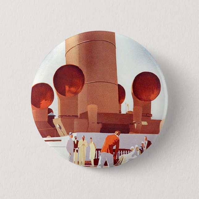 Orient Cruises Großer Schornstein Button (Vorderseite)