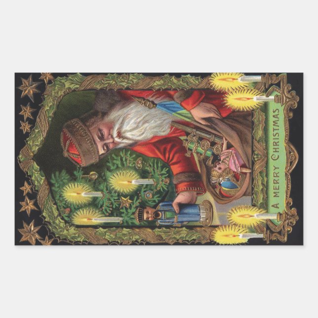 Orient Express Santa Rechteckiger Aufkleber (Vorderseite)