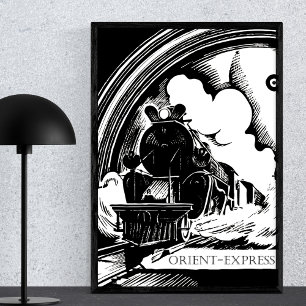 Orient Express Vintag Travel Literatur Poster