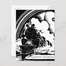 Orient Express Vintage Reise und Literatur Feiertagspostkarte