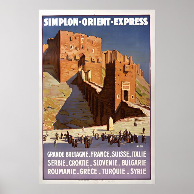 Orient-Express Vintage-Reiseposter Poster (Vorne)
