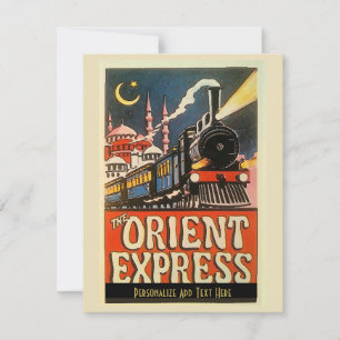 Orient-Express-Zug, Text hinzufügen, personalisier
