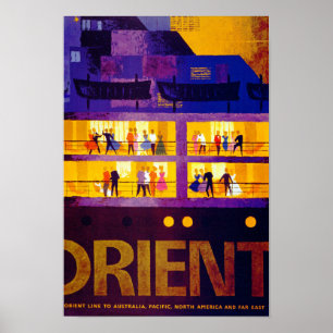 Orient Line ~ Party auf Deck Poster